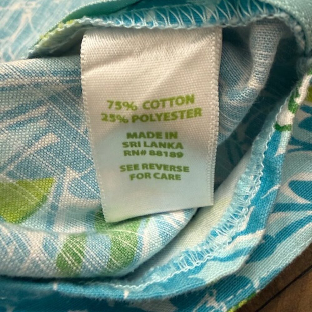 Lilly Pulitzer Originals Resort Fit Ankle Crop Pants Floral Blue Green Size 8 - Picture 5 of 5